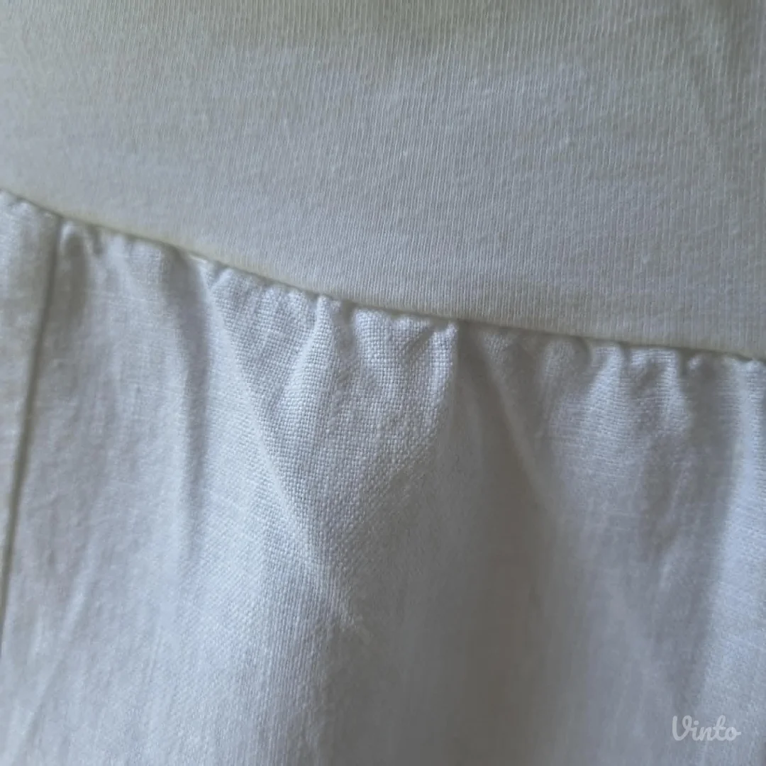 Bele lanene pantalone Puro Lino Italy,vel. L/XL, kao nove