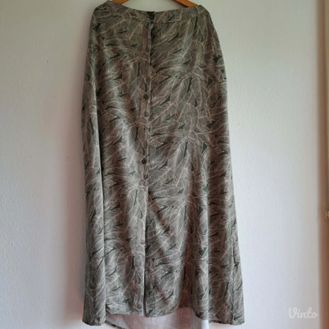 Maxi suknja print lišća, pamuk, Beloved Woman, L — odlično stanje