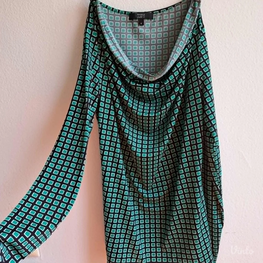 Bluza Yessica geometrijski print zeleno-crna, vel. M Nova