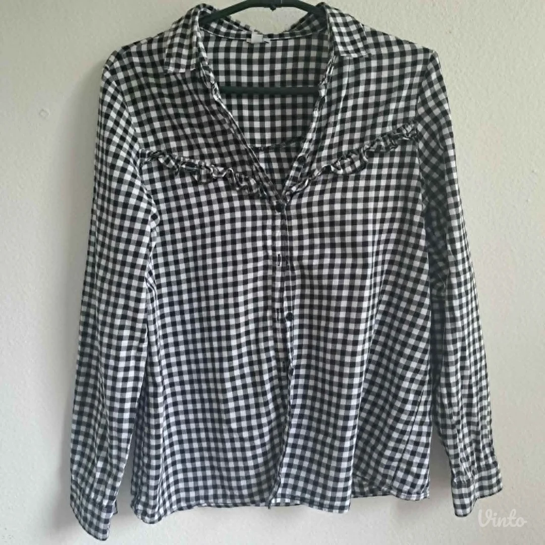 Karirana košulja gingham, OVS, L — odlično stanje