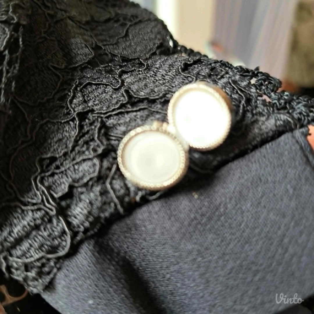 Crna čipkana haljina, Etika Fashion, L — nova sa etiketom