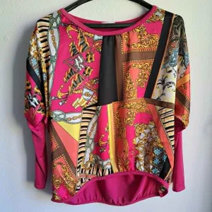 Bluza barokni print Made in Italy, vel. M/L odlično stanje