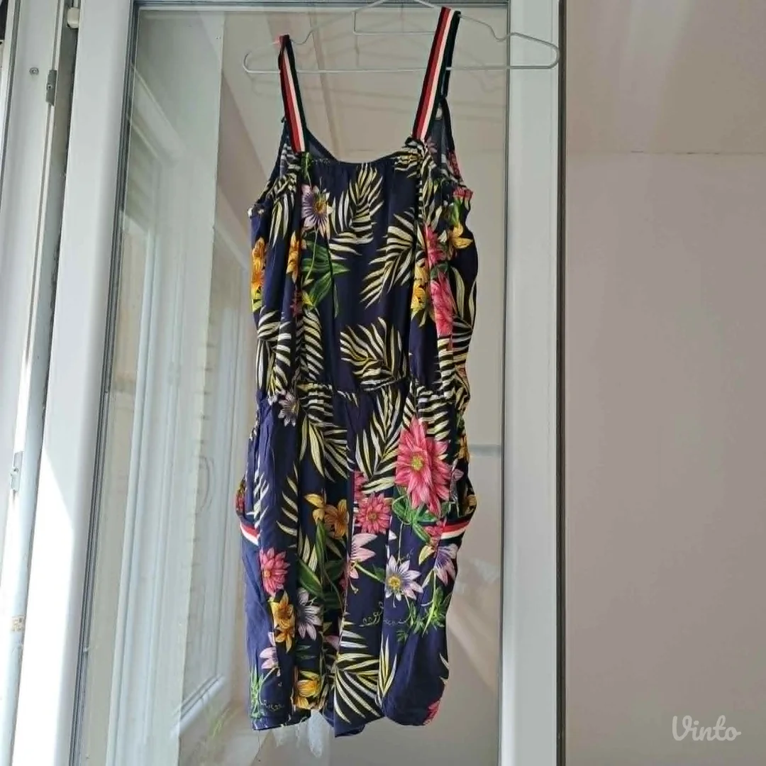 Letnji kombinezon tropski print, 100% pamuk, L / XL