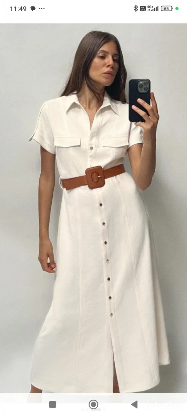 ZARA MIDI HALJINA KAO NOVA 100% LAN vel M
