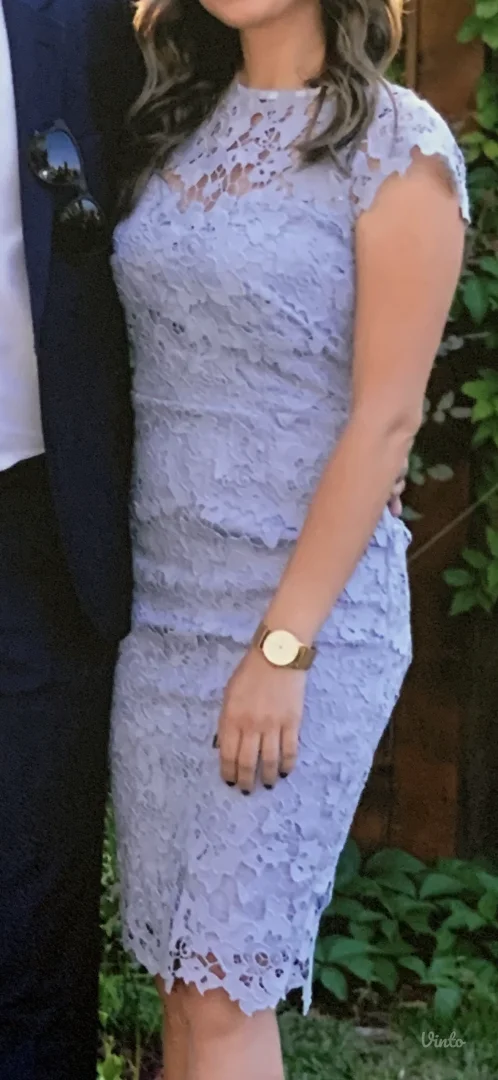 čipkana svečana lila haljina