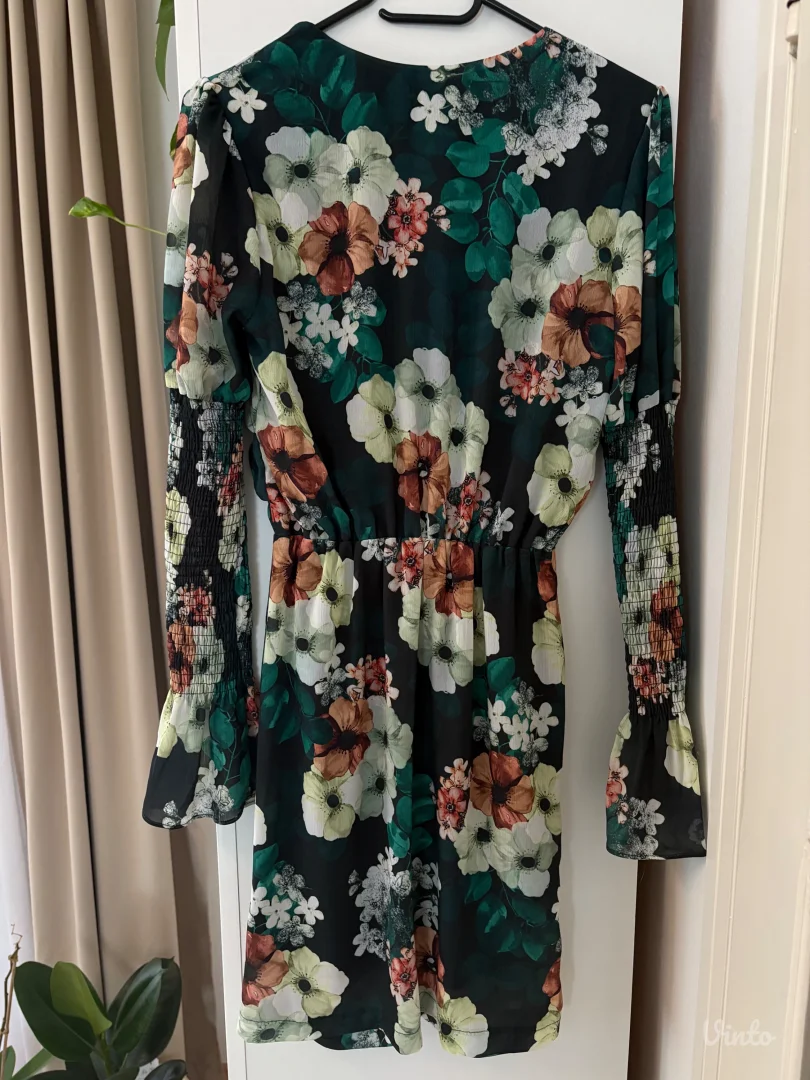 Cvetna haljina zelena S