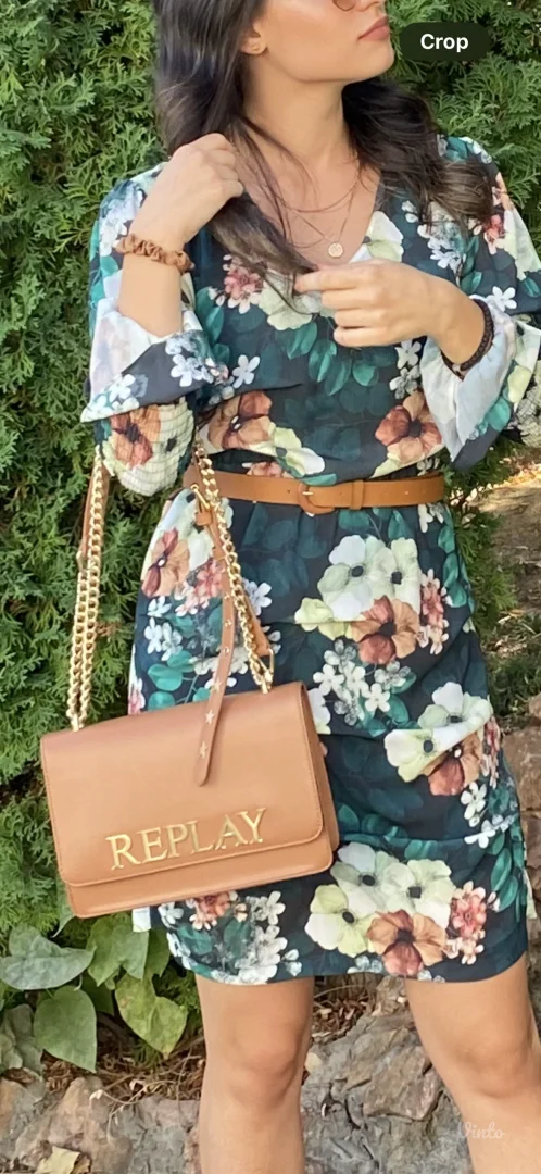 Cvetna haljina zelena S