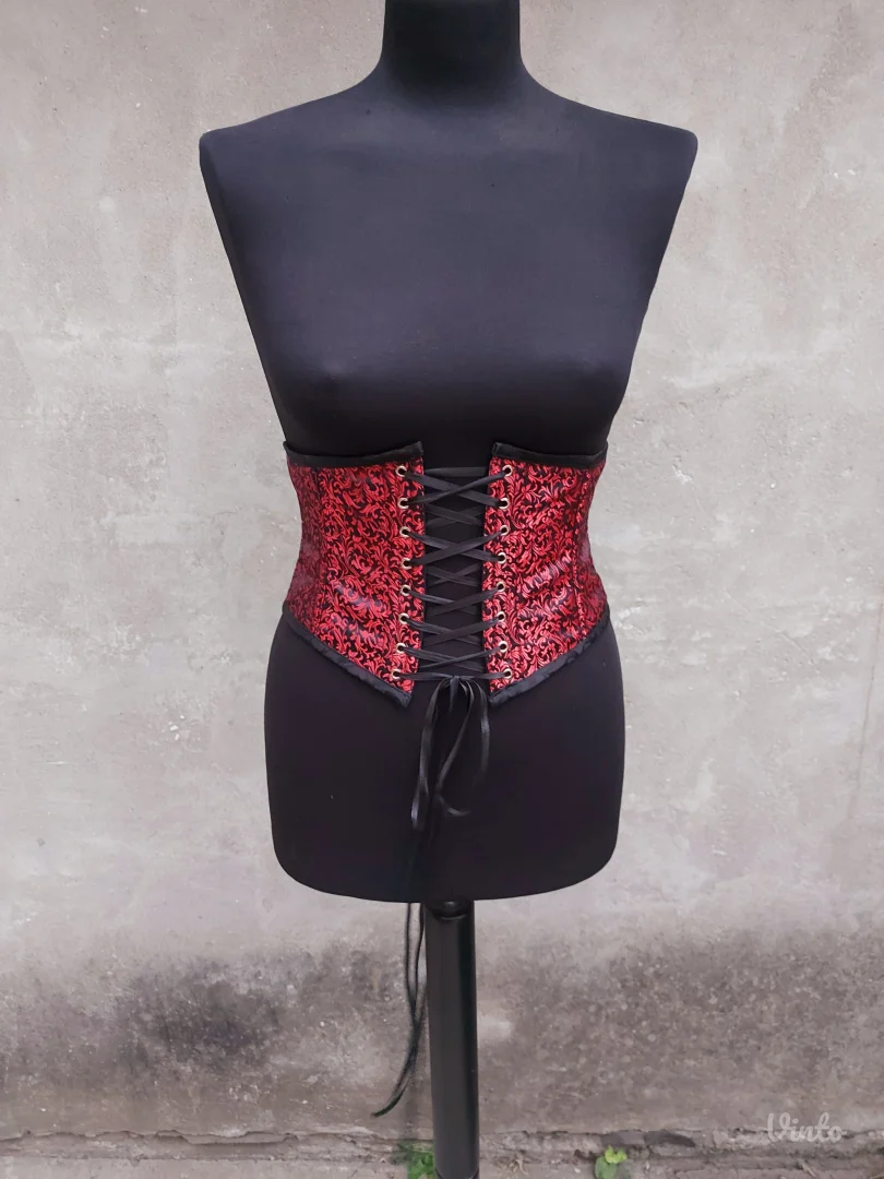 Crveno crni podgrudni korset