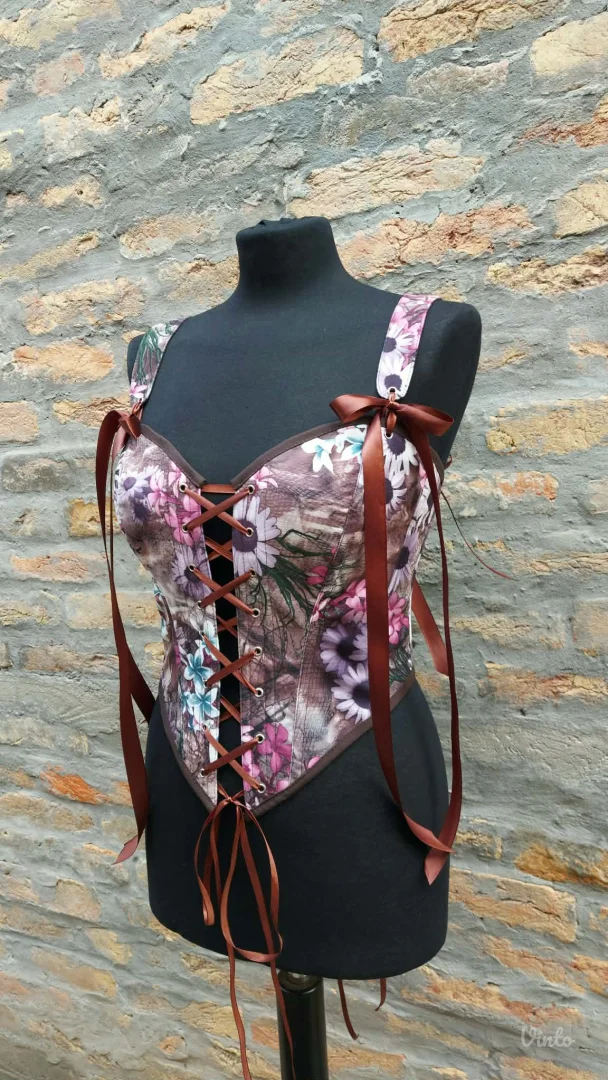 Cvetni korset sa bretelama