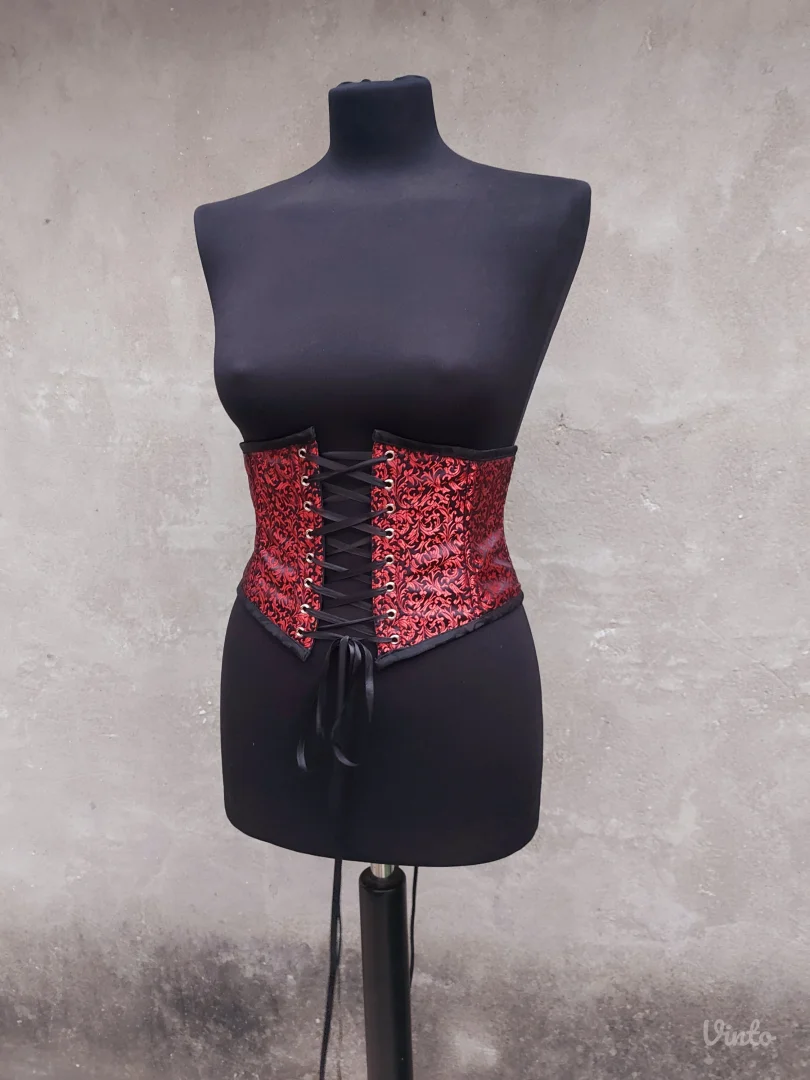 Crveno crni podgrudni korset