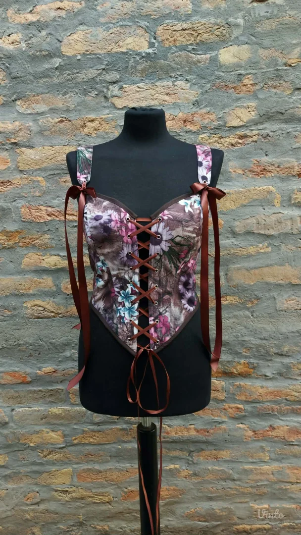 Cvetni korset sa bretelama