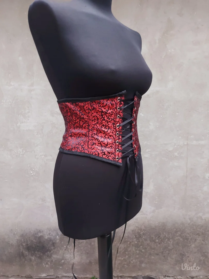 Crveno crni podgrudni korset