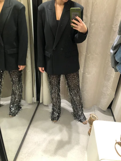 Zara šljokicave pantalone