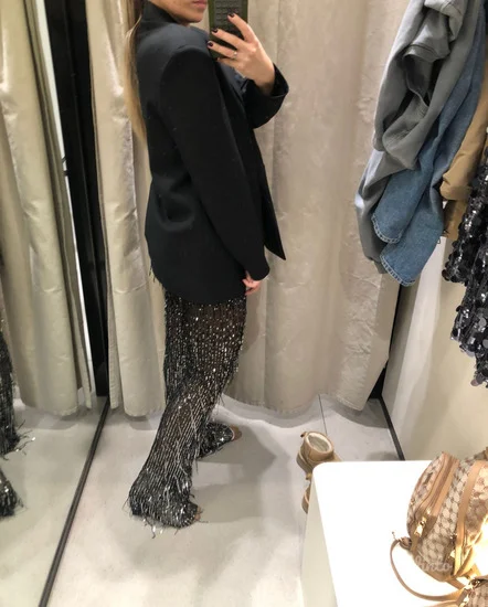 Zara šljokicave pantalone