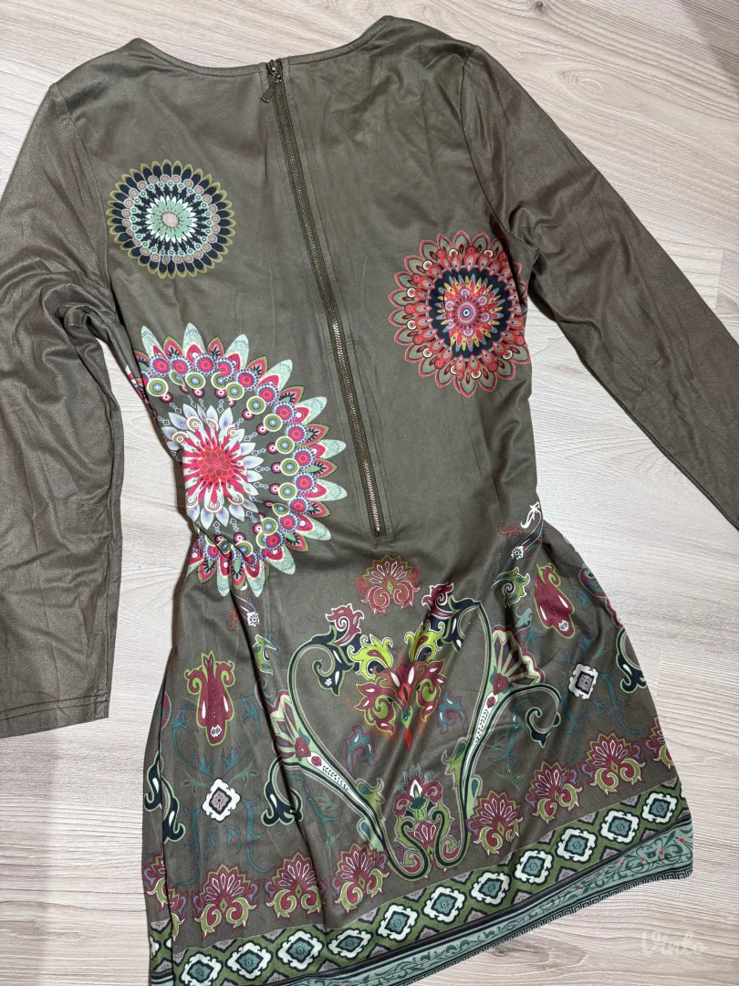 Zelena pamučna haljina