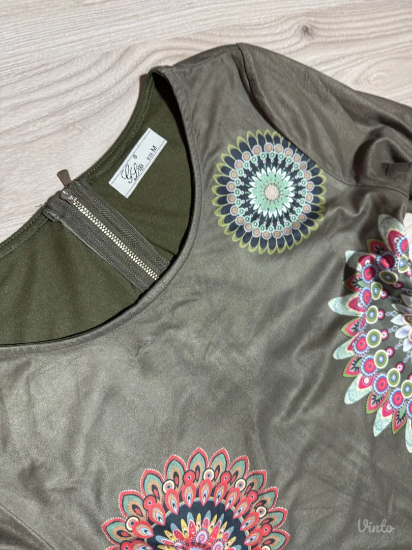 Zelena pamučna haljina