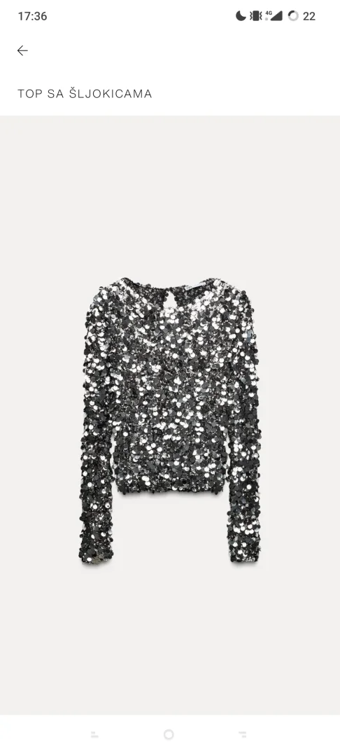 Zara bluza sa krljuštima novo