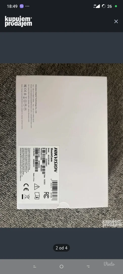 Hikvision B1 dashcam auto kamera novo