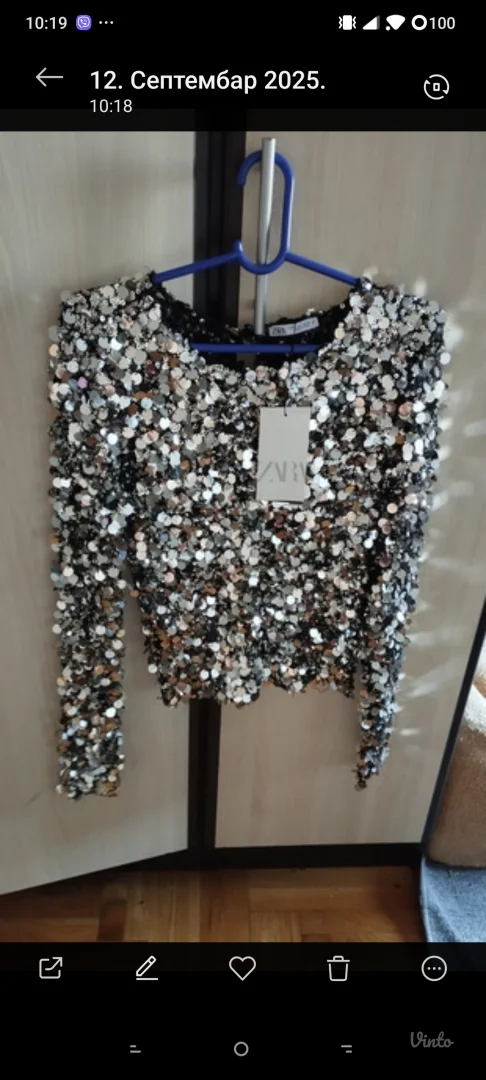 Zara bluza sa krljuštima