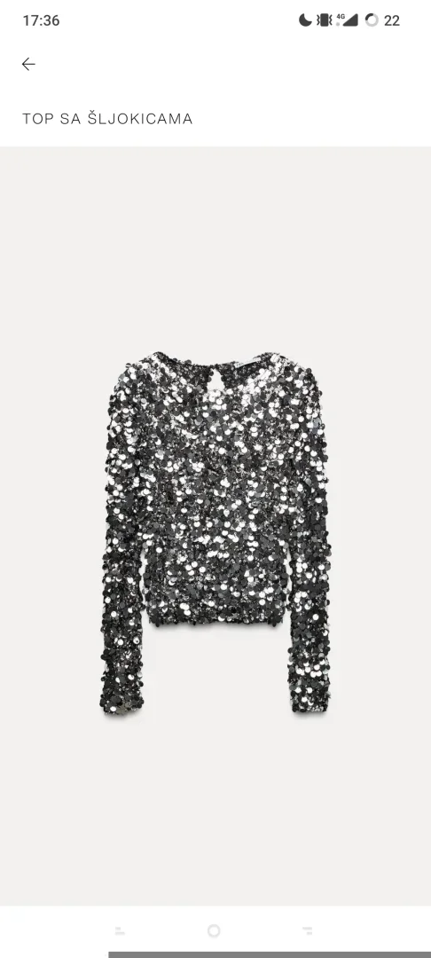 Zara bluza sa krljuštima novo