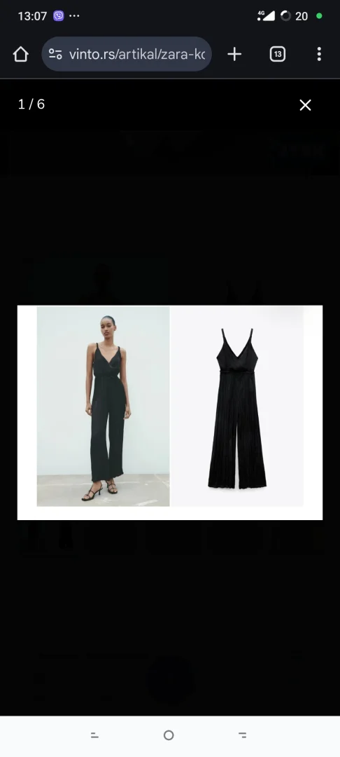 Zara dzemper Satenski kombinezon nabranog efekta novo