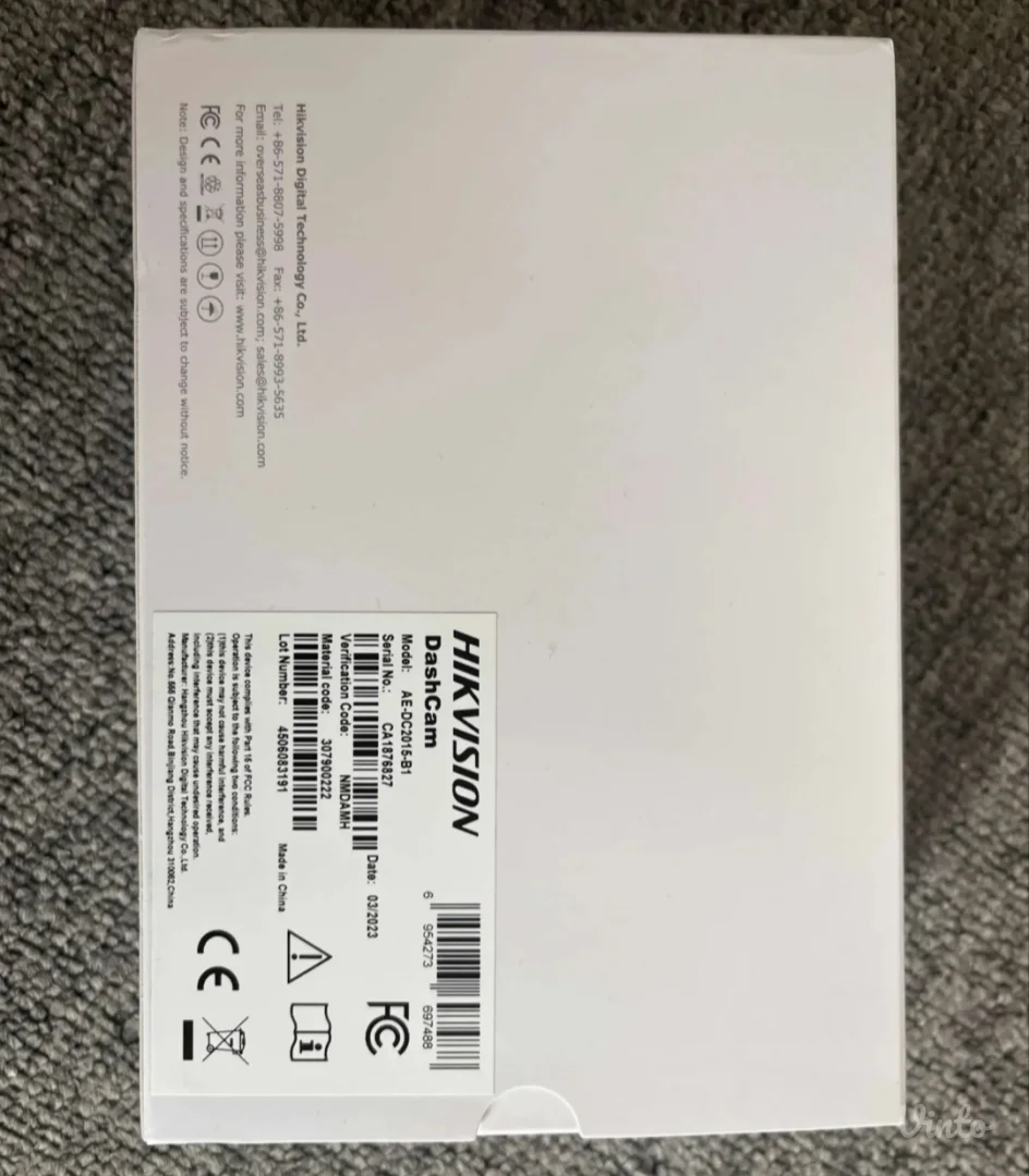 Hikvision B1 dashcam auto kamera novo