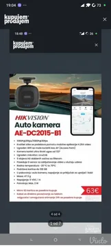 Hikvision B1 dashcam auto kamera novo