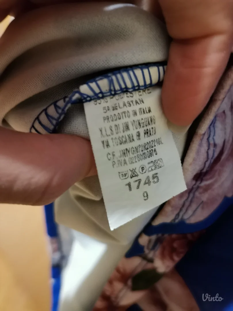 Plava haljina sa cvetnim dezenom