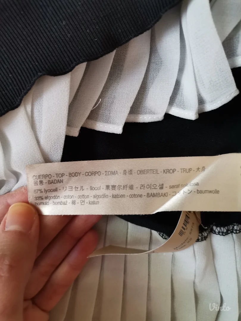 Massimo Dutti bluza od liocela i pamuka XS/S