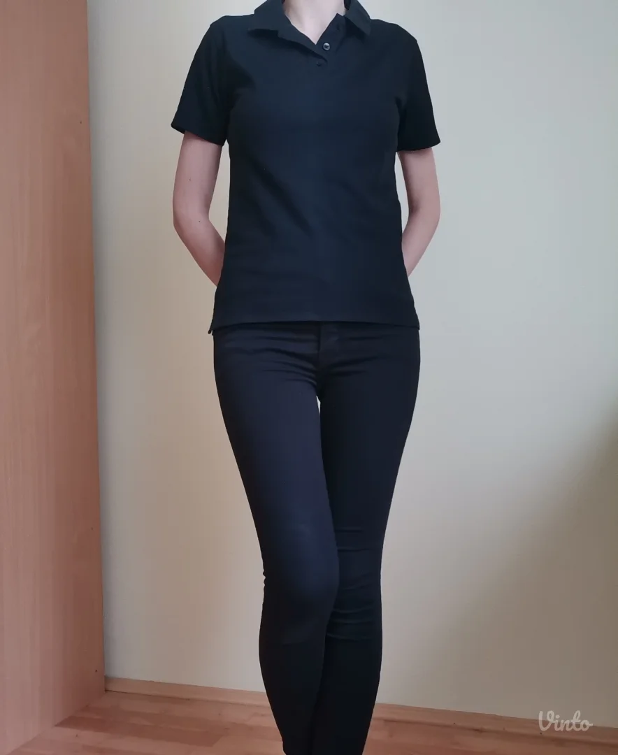 Crna ženska polo majica S/M