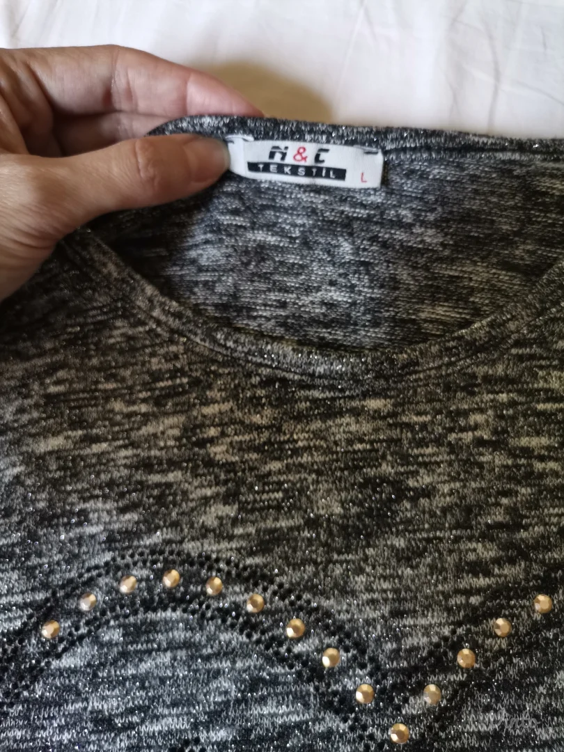 Siva melirana bluza L