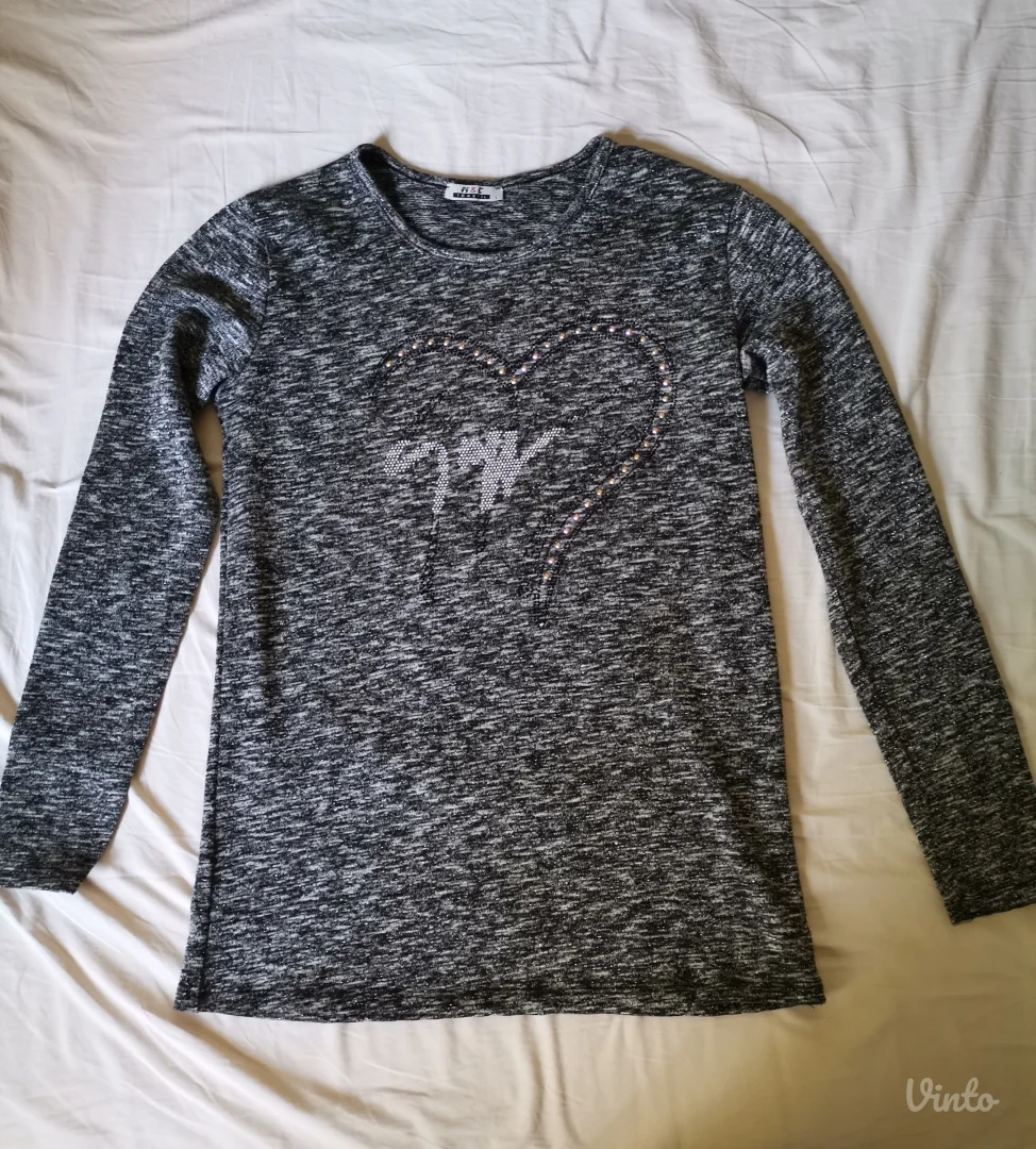 Siva melirana bluza L