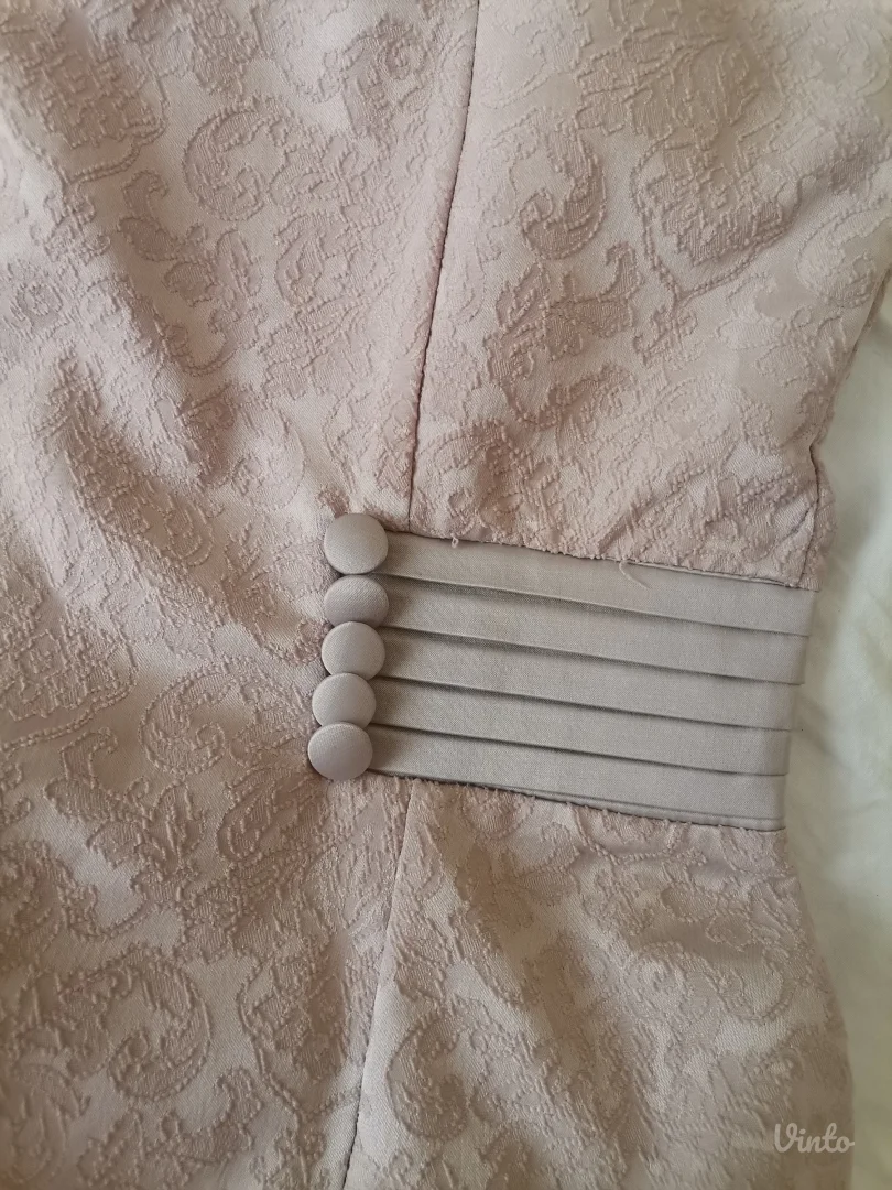 Bež elegantna haljina L