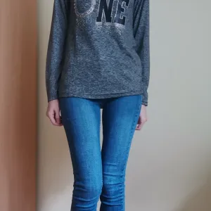 Siva melirana bluza S-M