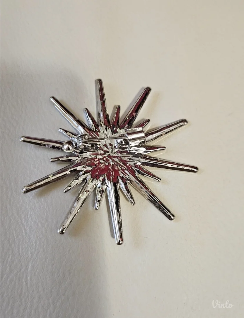 Star Art-deco stil broš/ cirkular pin, novo