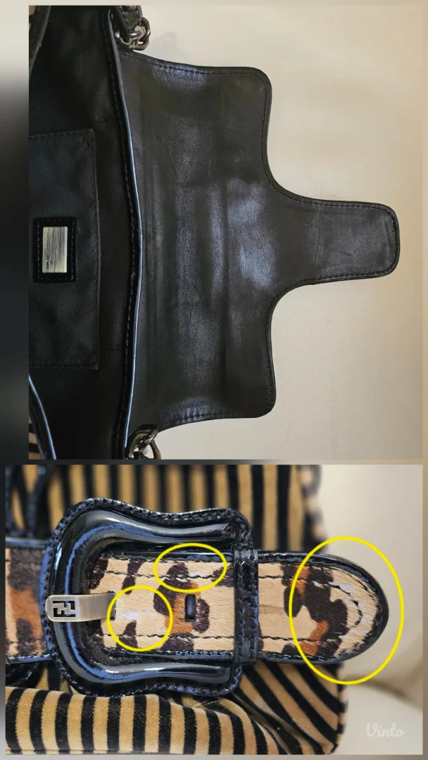 Fendi velvet B Bis torba, original