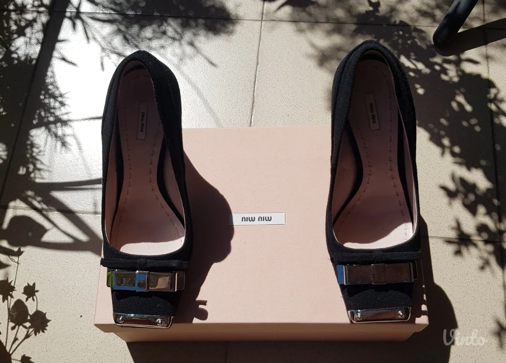 Miu Miu Crepe Natte Stilleto cipele, original