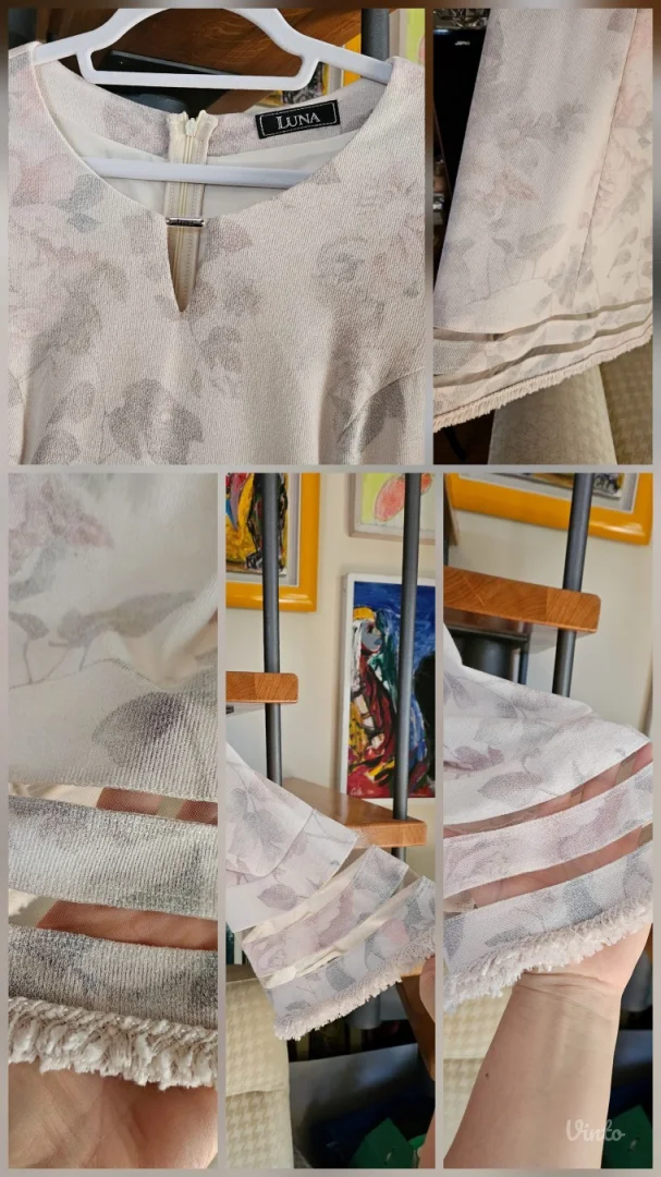 Luna trikotazna nova haljina, floral print