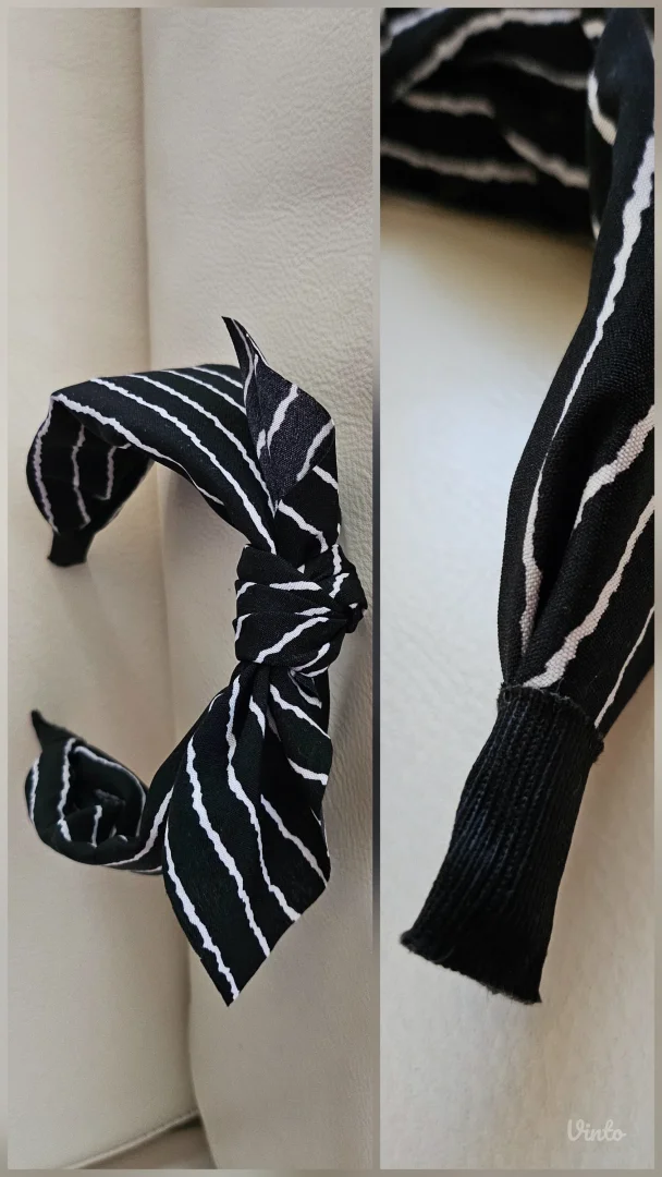 Rajf za kosu sa mašnom na prugice, nov