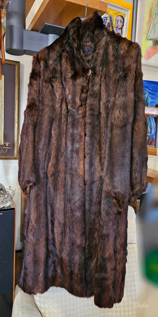 Dugačka italijanska bunda, pravo krzno