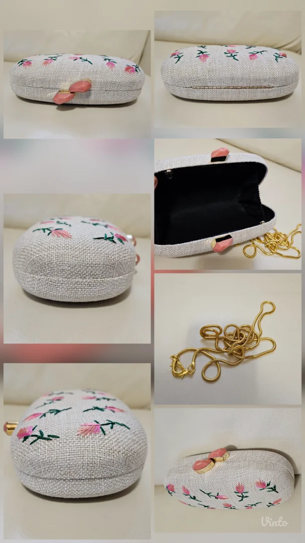 Miyako cvetna vezena klač torba, novo