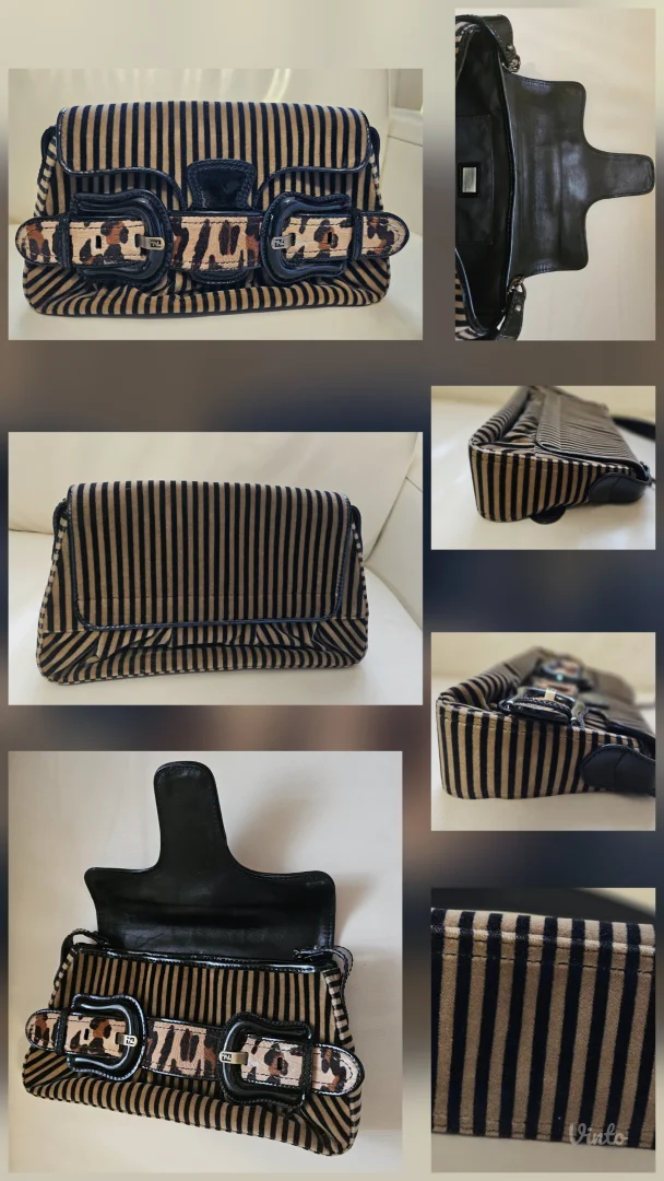 Fendi velvet B Bis torba, original