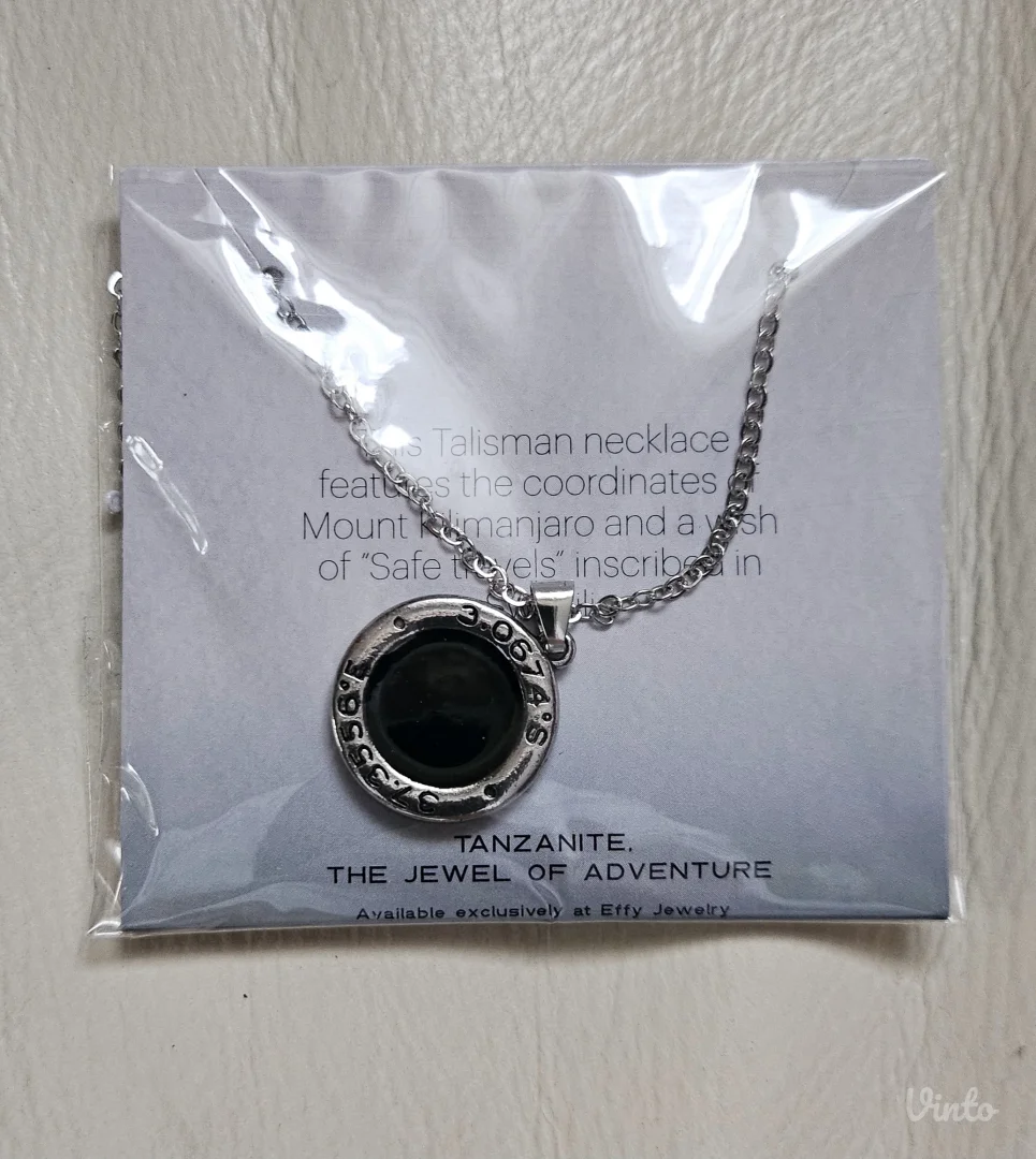 Effy Obsidian Tanzanite srebrna ogrlica, novo original