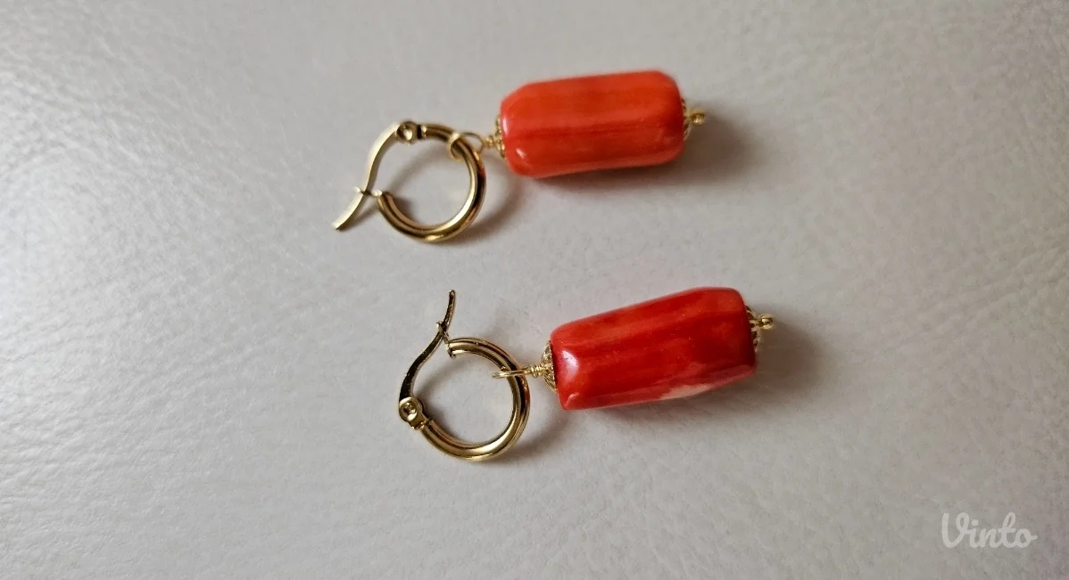 Cloisonné Enamel & koral set nakita