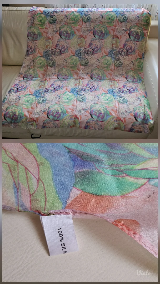 Abstrakt flower print svilena ešarpa, novo