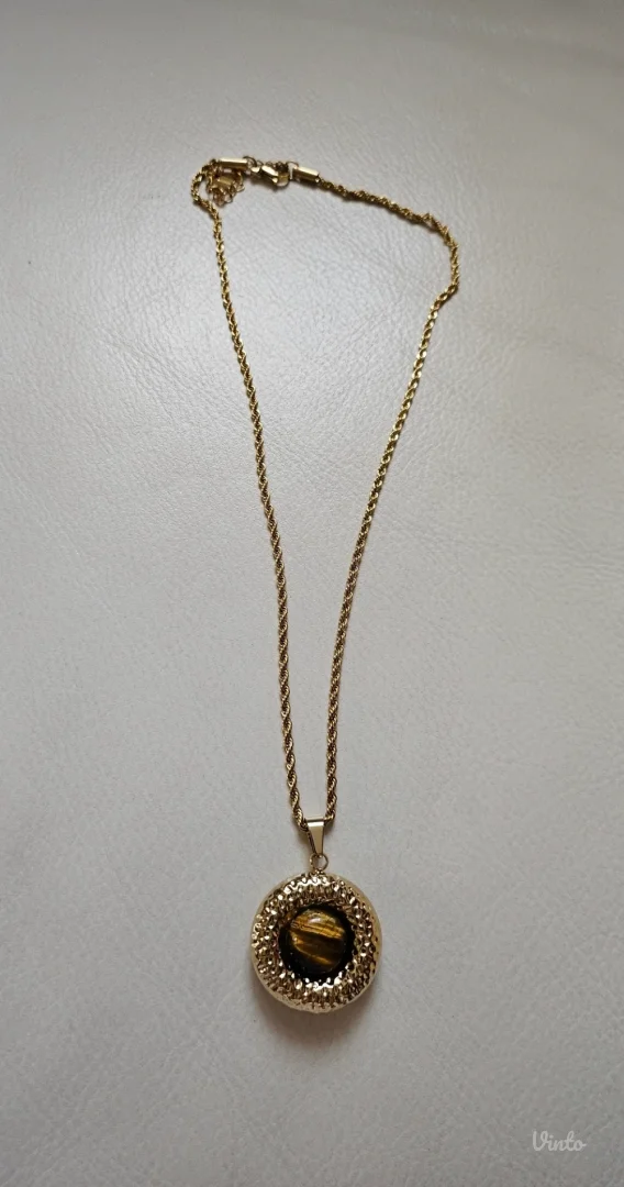 Tigrovo oko ogrlica od nerđajućeg čelika, nova