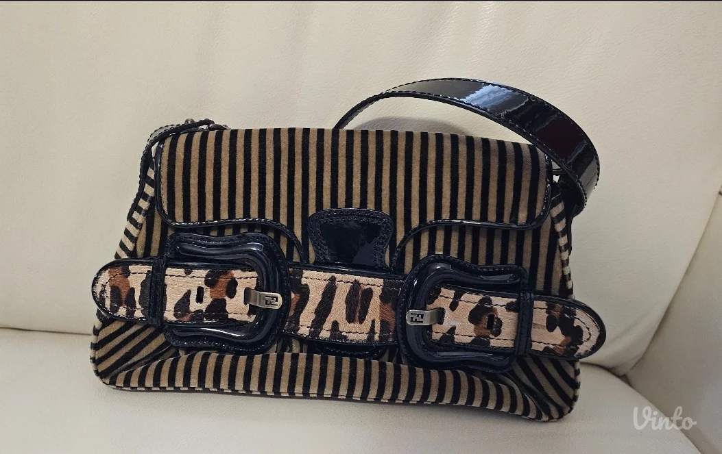 Fendi velvet B Bis torba, original
