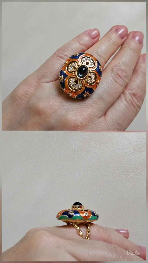 Cloisonné Enamel & koral set nakita