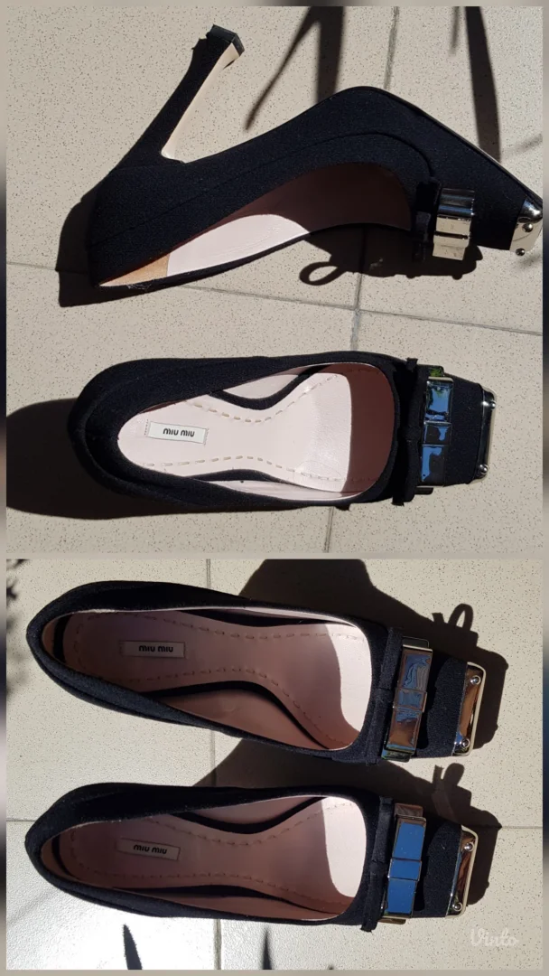 Miu Miu Crepe Natte Stilleto cipele, original