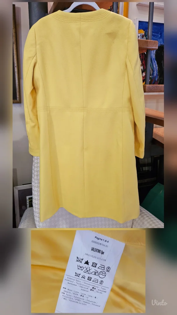 Valentino Garavani bow vuneni kaput, original